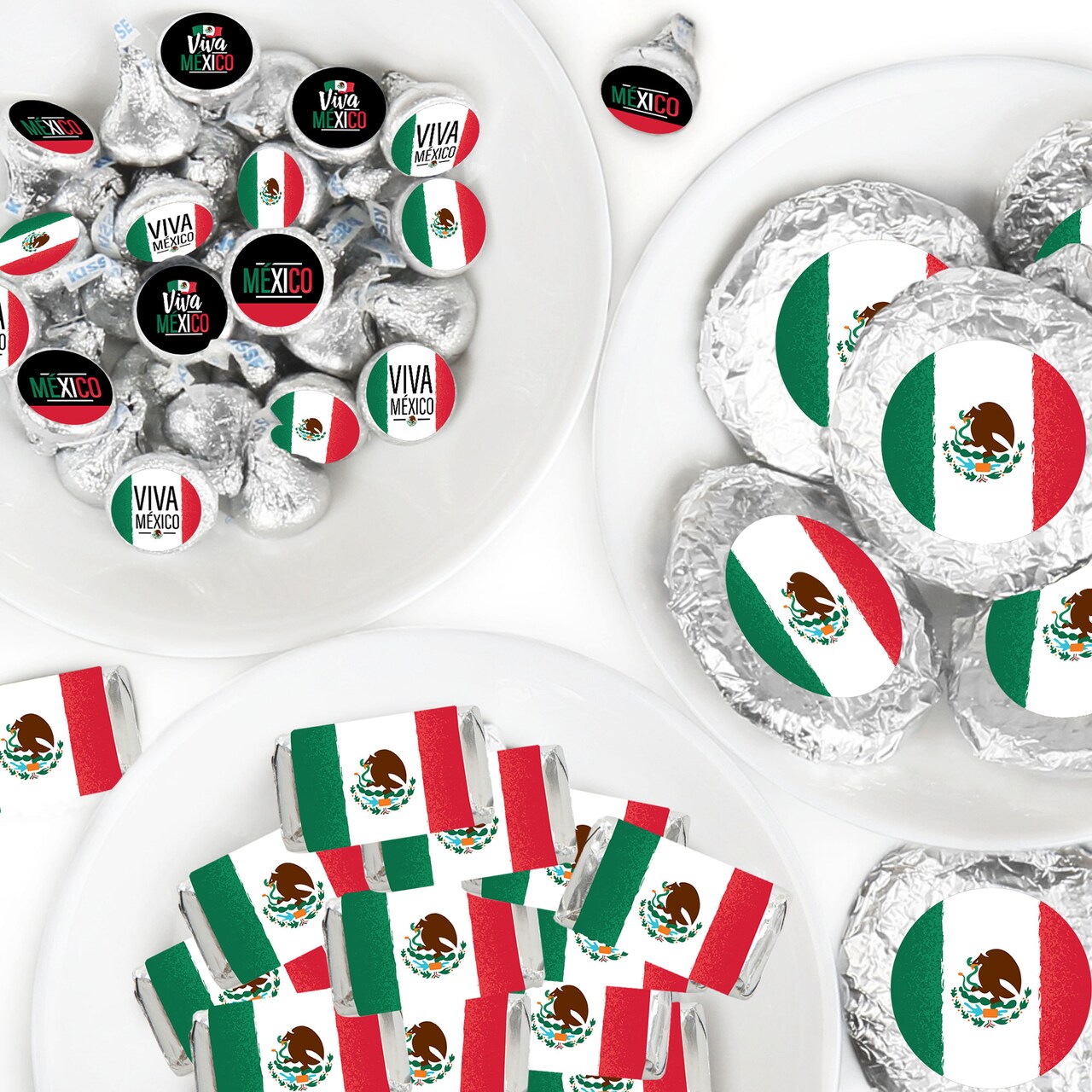 Big Dot of Happiness Viva Mexico - Mexican Independence Day Party Candy Favor Sticker Kit - 304 Pieces